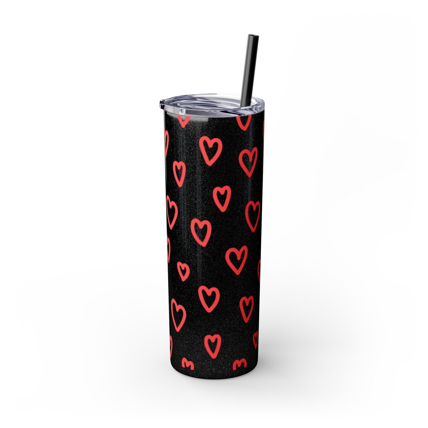 Heart Covered Tumbler with Straw, 20oz